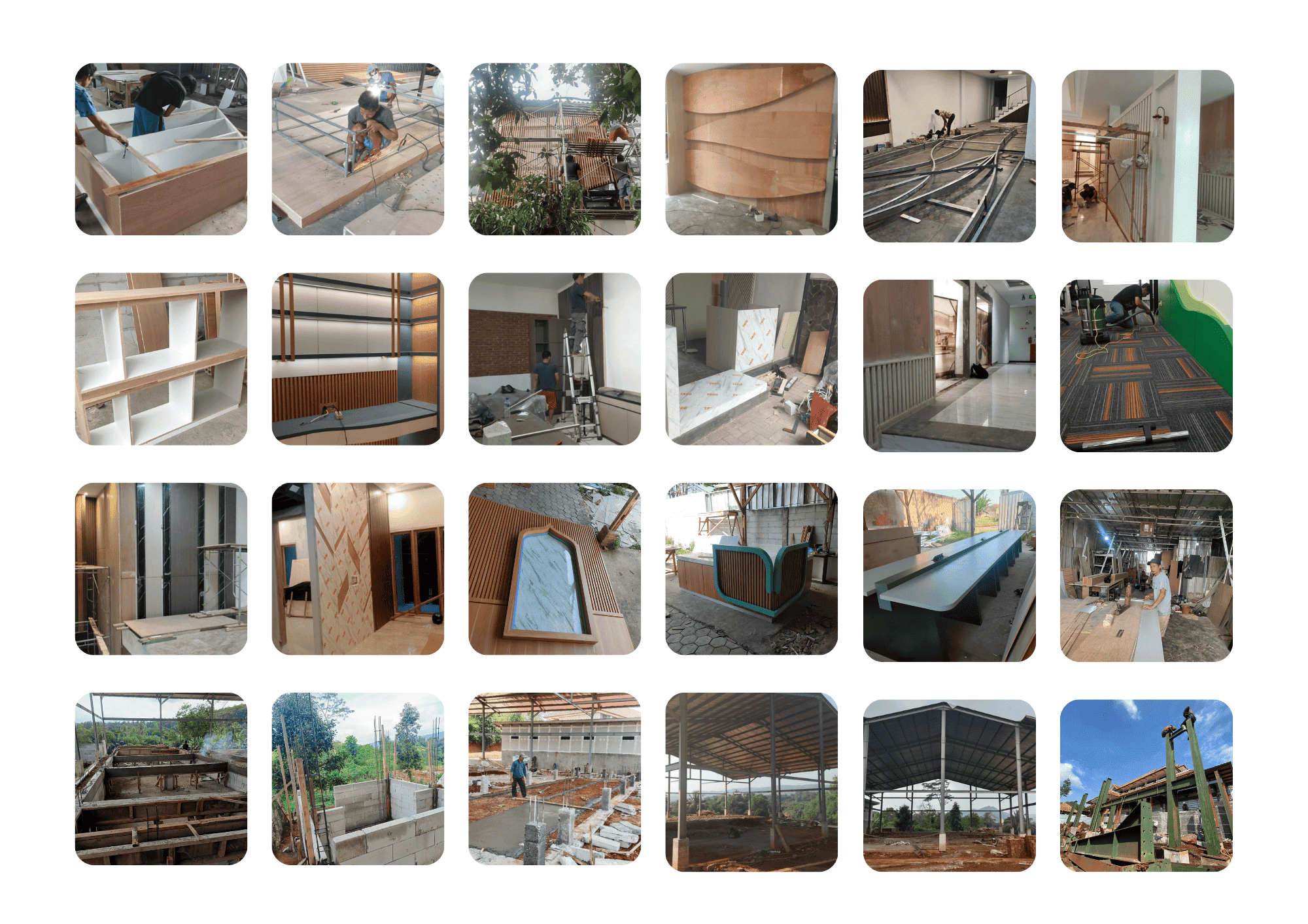 Proses Produksi Interior dan Pekerjaan Konstruksi Bangunan